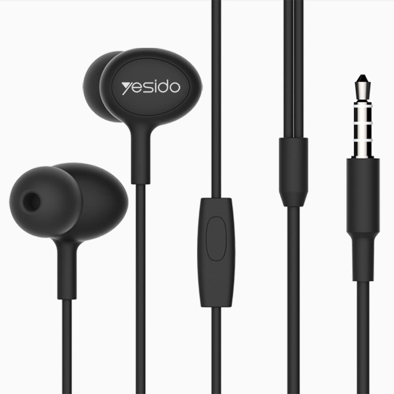 YESIDO YH13 Sports 3.5mm Wire Control In-ear Earphone Noise Reduction Ergonomic Music Headphone YESIDO YH13 Sports 3.5mm Wire Control In-ear Earphone Noise Reduction Ergonomic Music Headphone
